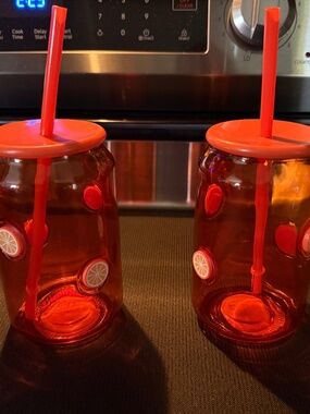 Viral Dollar Tree 2 Orange Glasses